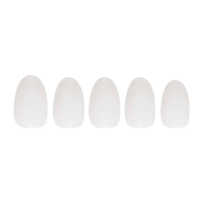 White Swan Press-On Nails | Short Oval Solid Holiday Nails