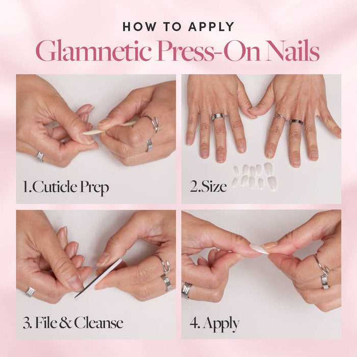 White Swan Press-On Nails | Short Oval Solid Holiday Nails