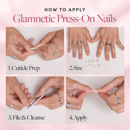 White Swan Press-On Nails | Short Oval Solid Holiday Nails
