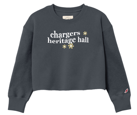 Youth fleece sweatshirt, League, navy, flowers chargers hhall