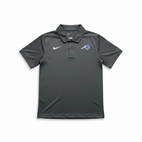 Youth Nike Victory Polo, grey, Charger horse logo